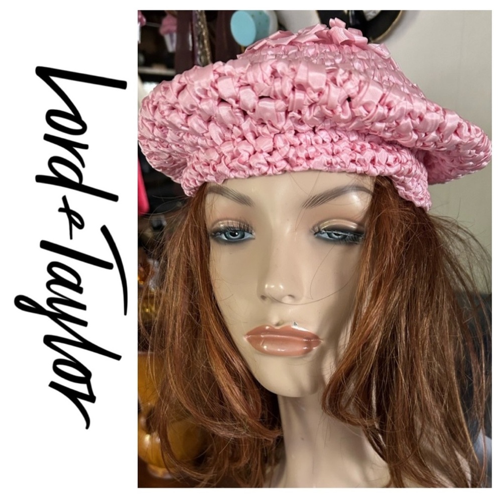 Vintage Pink Lord and Taylor Beret Hat